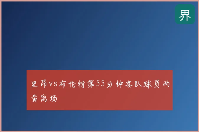 里昂vs布伦特第55分钟客队球员两黄离场
